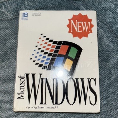 1992 New Microsoft Windows 3.1 sealed in box