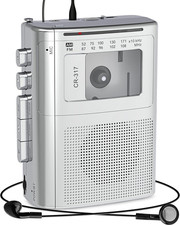 Reproductor casete portatil con bluetooth grabadora radio am fm altavoz micro