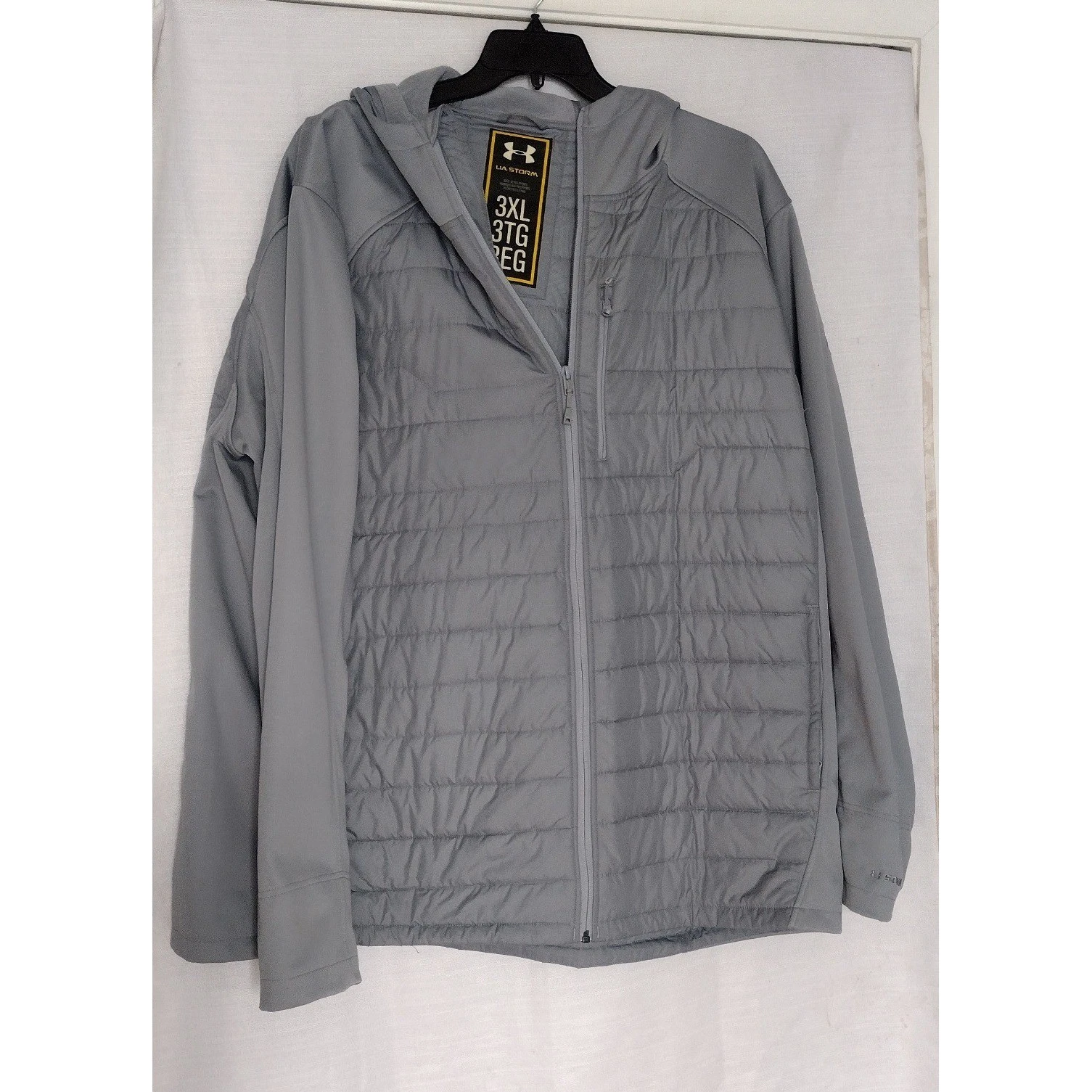 Under Armour UA Storm ColdGear Infrared Jacket Men's 3XLT Gray Hooded Puffer