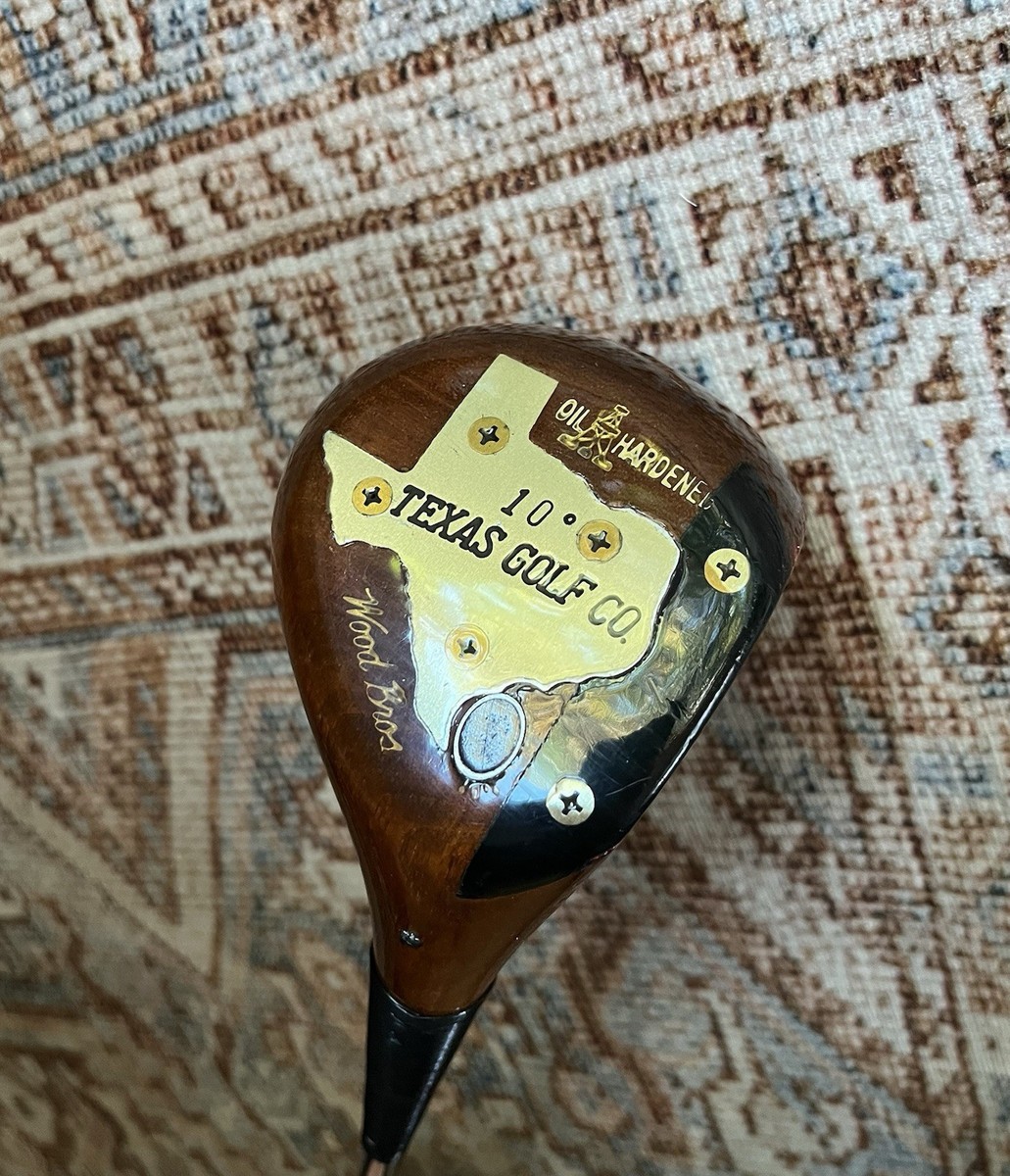 RARE* Wood Bros Texas Golf Co Persimmon Driver - DG S300 Stiff