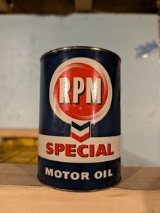 Vintage Unopened RPM oil Can-1956