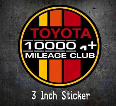 Toyota Decal 100k High Miles Club SR5 4X4 4Runner TRD Tundra Fj Cruiser Tacoma
