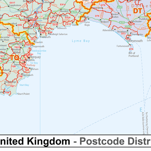 UK Political Postcode Districts - Large Wall Map - Picture 4 of 6