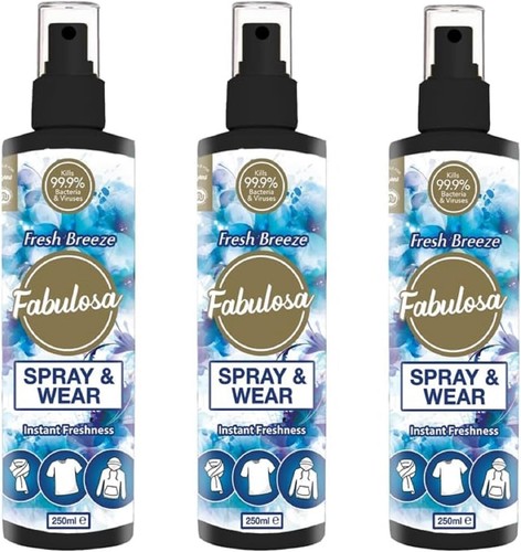 Fabulosa, Antibacterial Spray and Wear Dry Washing Fresh Breeze (Pack of 3)