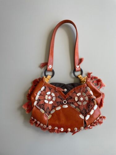 Vintage Jamin Puech France Handbag - Orange Leathe