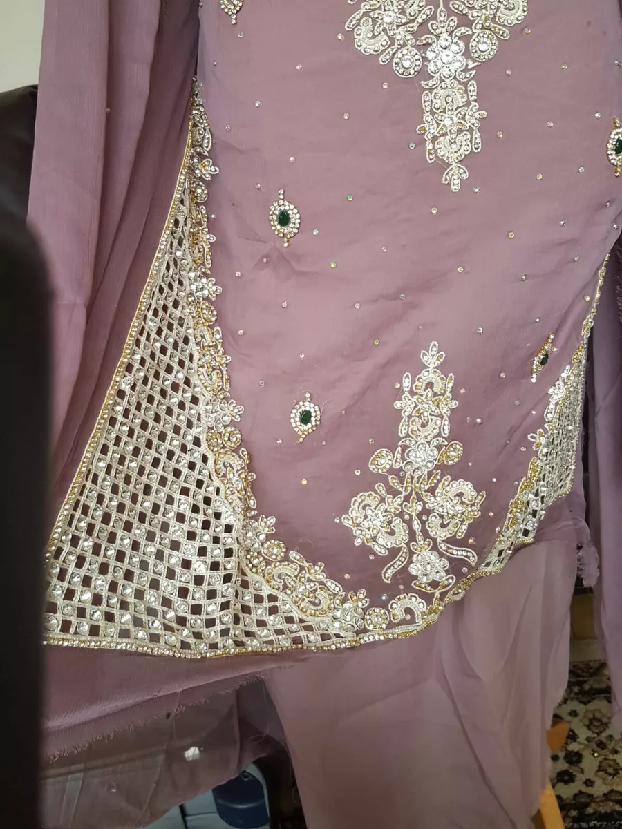 Asian Indian Pakistani suits weddings and party wear Heavy stonework