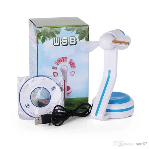 Mini USB Fan gadgets Flexible Col De Cygne LED Horloge Cool Pour ordinateur port