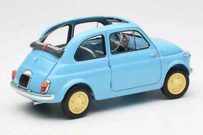 08966LB 1/18 FIAT 500 D CABRIOLET OPEN 1960 CELESTE CROCIERA LIGHT