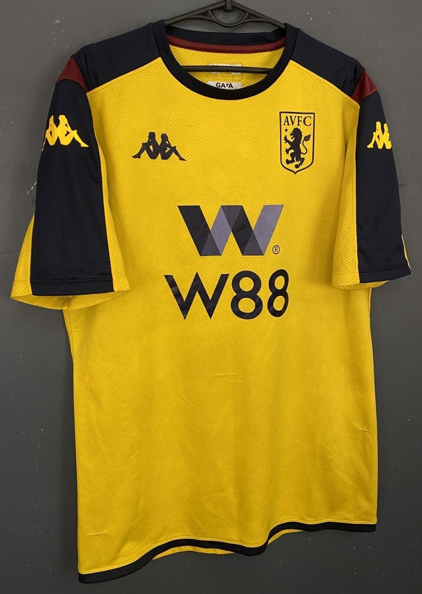 Maillot Aston Villa KAPPA - 2019/2020 - Top Entraînement - Jaune, Taille L