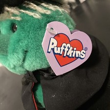 Puffkins Witch Hazel Plush 7" Halloween Beanie 1994 Collectible Pre Owned w Tags