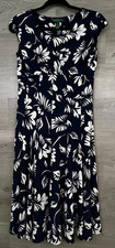 Lauren Ralph Lauren Dress Womens Size 4 Blue Floral Shift Stretch Cap Sleeve