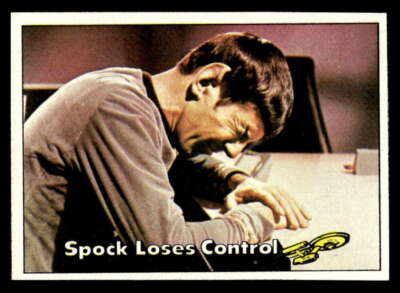 1976 Topps Spock Loses Control Star Trek Captain's Log 28 EXMT JX1040
