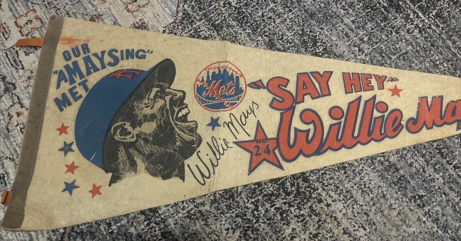 VINTAGE Major League Baseball "Say Hey Kid" Willie Mays New York Mets