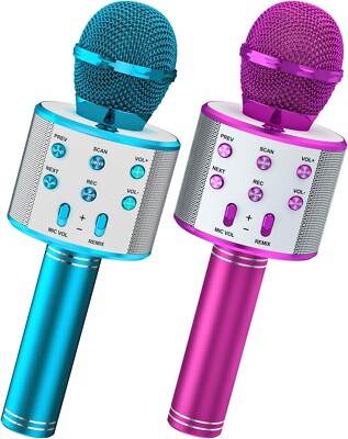 Kabelloses Mikrofon, Karaoke Bluetooth Mikrofon für Kinder Erwachsene, tragbares Spielzeug