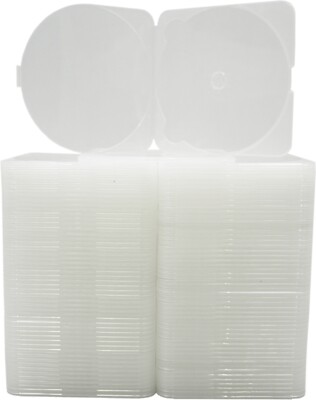 Disc Box Empty (100) Trimpak Clear Single CD DVD MP3 Disc Empty Boxes Cases THIN 3.8mm ...