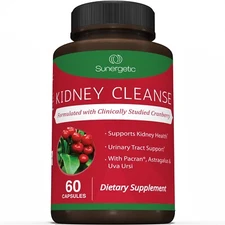 Kidney Cleanse Supplement-Kidney Support Formula With Cranberry - 60 Capsules