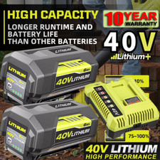 For Ryobi 40V With LED Battery  Charger Lithium-Ion 40-Volt OP406VNM OP40602