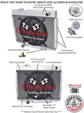 Kr Champion 3 Row Radiator W 16 Fan For 1967 - 1970 Ford Mustang V8 Engine