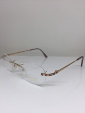 Vintage Daniel Swarovski S 036 Rimless Eyeglass C. 6051 23KT GP Crystal Austria