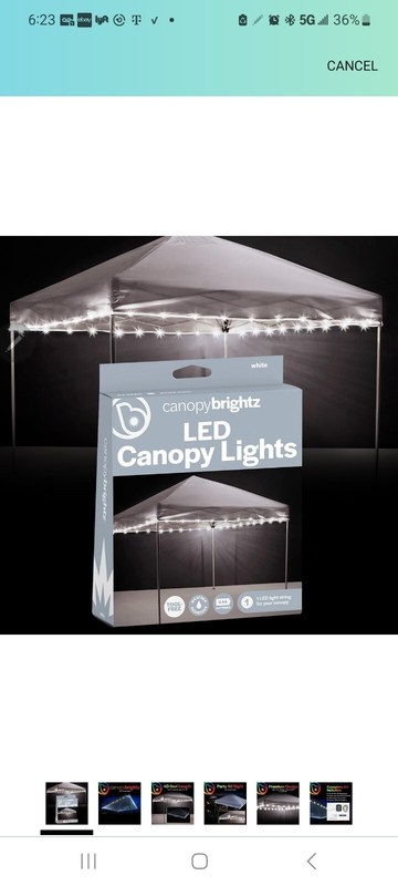 Brightz CanopyBrightz LED Light String for Outdoor Canopies, Battery Operated