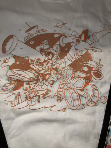 Vintage Marvin The Martian 1996 Single Stitch T Shirt 3D Kids S Rare Short Wow - Picture 3 of 5