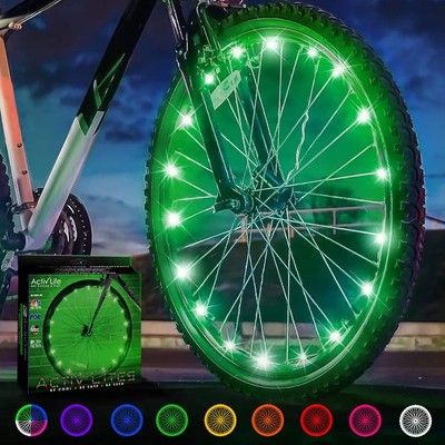 Activ Life Fahrrad Radbeleuchtung LED Fahrrad Radbeleuchtung für Fahrradräder 1 Stück grün