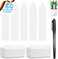 300 StüCk Pflanzenschilder,10X2Cm Etiketten FüR Pflanzen Mit Fettstift, Plastik