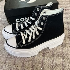 Converse Womens Black Chuck Taylor All Star Lugged Heel Platform Size 7