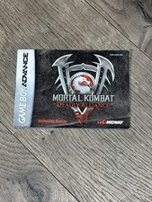 Mortal Kombat: DEADLY ALLIANCE (GBA/Game Boy Advance) INSTRUCTION MANUAL ONLY