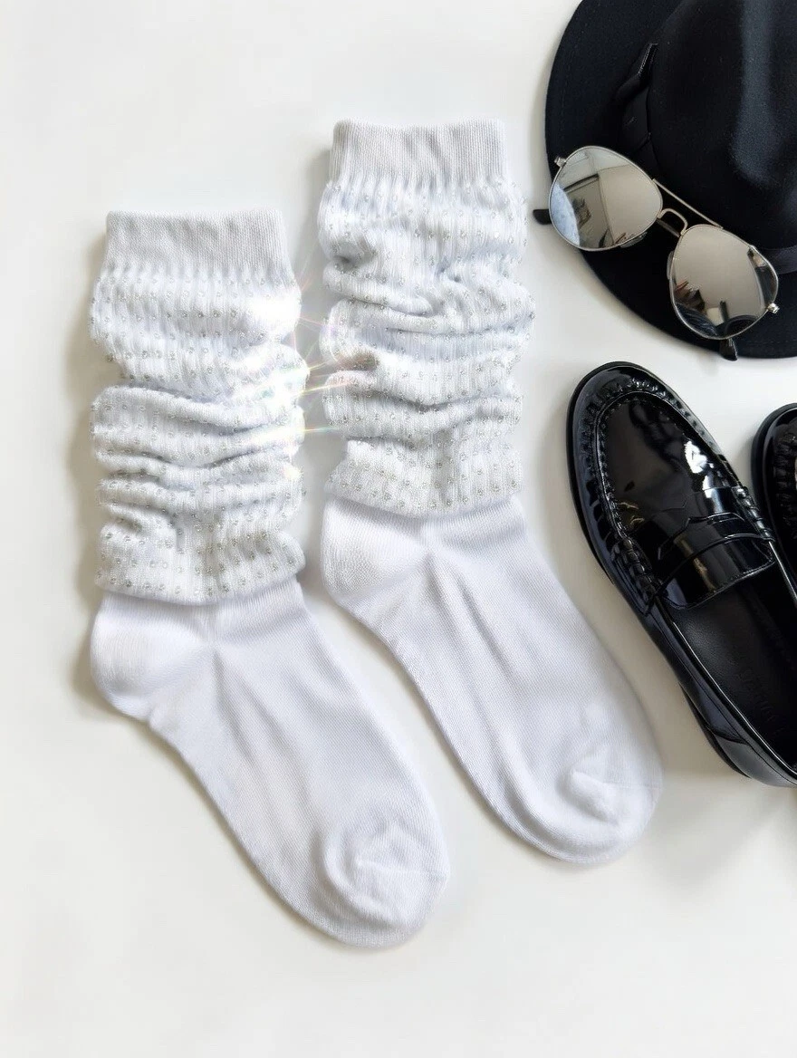 Michael Jackson inspired sparkly glitter slouch sock