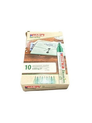edding 21 Ecoline Permanentmarker - grün - 10er Box - Rundspitze 1,5-3 mm (01)