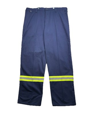 Men s Carhartt Navy Blue Flame Resistant FR Pants Size 40x32 Reflective Nfpa2112