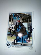 Miami Marlins Billy the Marlin Mascot signed baseball card