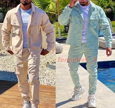 2 Piece Outfit Men's Tracksuits Sweat Suit Casual Jogging Suits Athletic Set