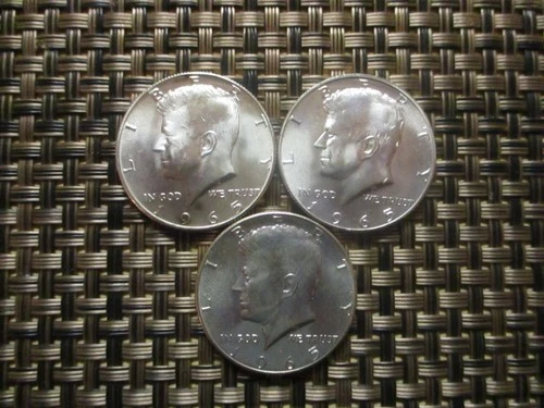 (3) 1965 Kennedy Half Dollars -  BU Condition