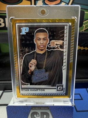 2025-26 Panini Donruss Optic Ryan Hampton Rated Prospect Gold Vinyl FOTL /6