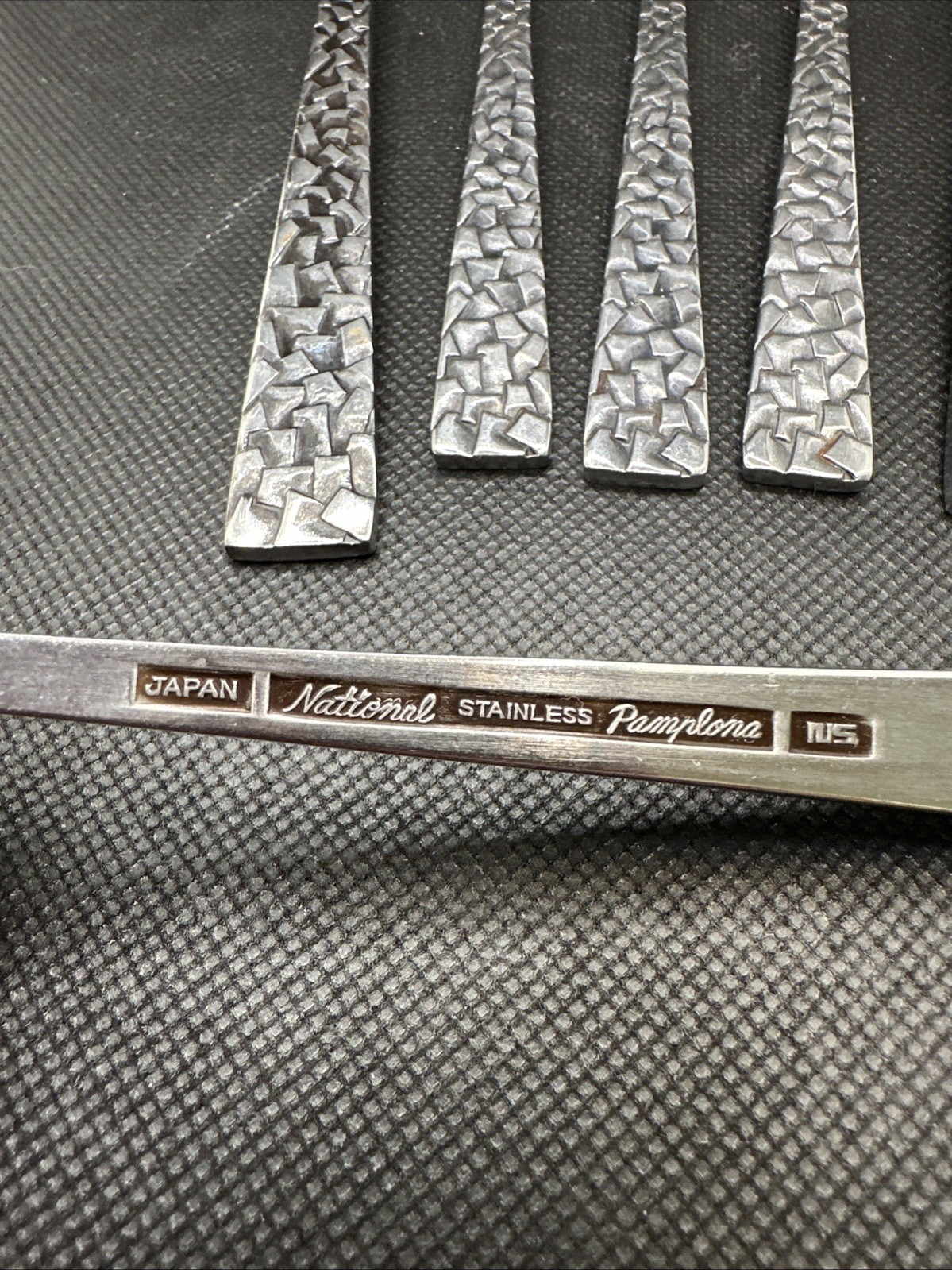 National Pamplona Stainless Steel Flatware Set 6 Forks Made In Japan