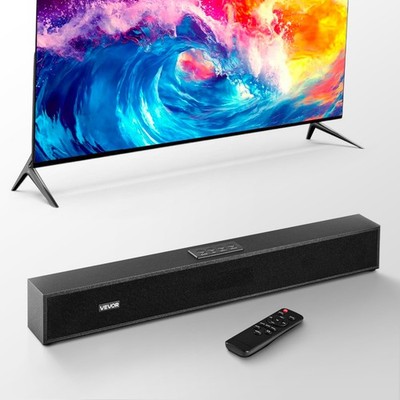 VEVOR Sound Bar for Smart TV 2.0 Channel Bluetooth TV Soundbar Speaker 80W 24 in