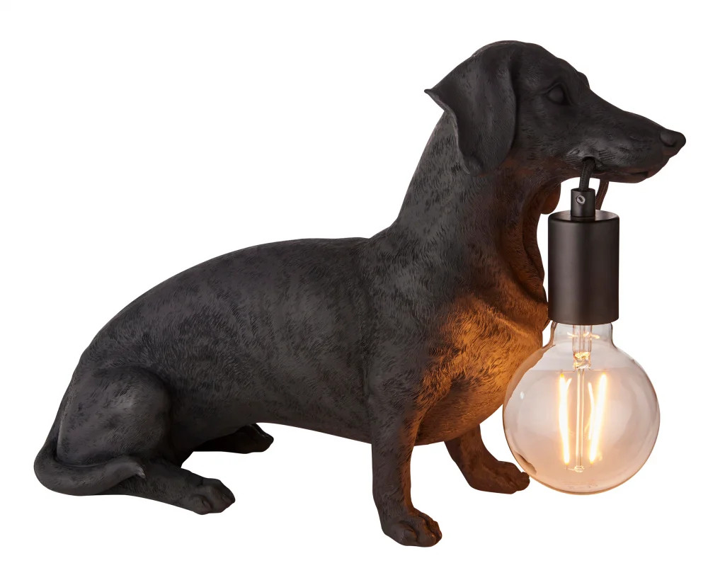 Table Light Black Dachshund Matt Endon 101188