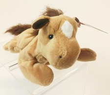 Ty Beanie Baby - DERBY the Horse with Star  Furry Mane NEW MWMTs