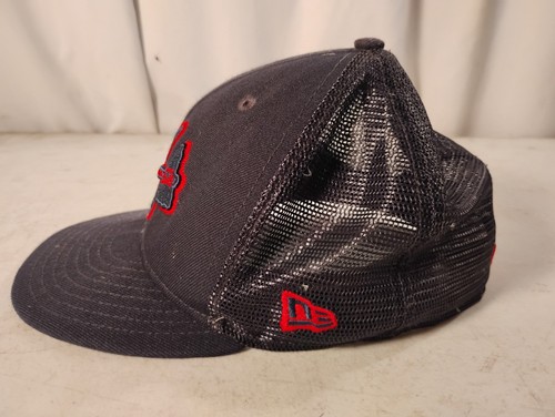 Atlanta Braves NewEra 5950 Black Red 1876 Patch Fitted Baseball Hat Cap 7 1/8 - Picture 2 of 11