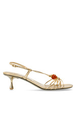 JIMMY CHOO Lova Gold Sandals New Authentic