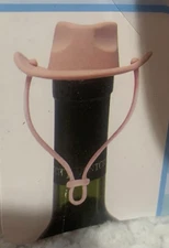 Silicone Wine Stopper pink Cowboy Hat 