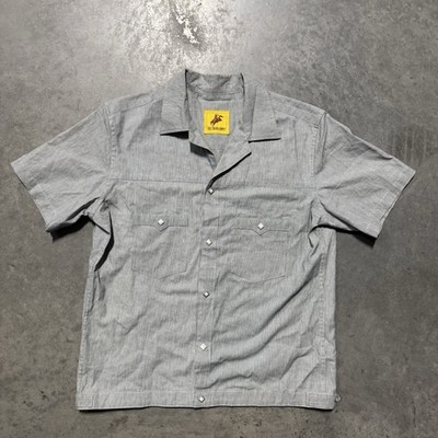 F.B.C. Tailor And Supply Men s Sz Large Philips Cafe Striped Short Sleeve Shirt