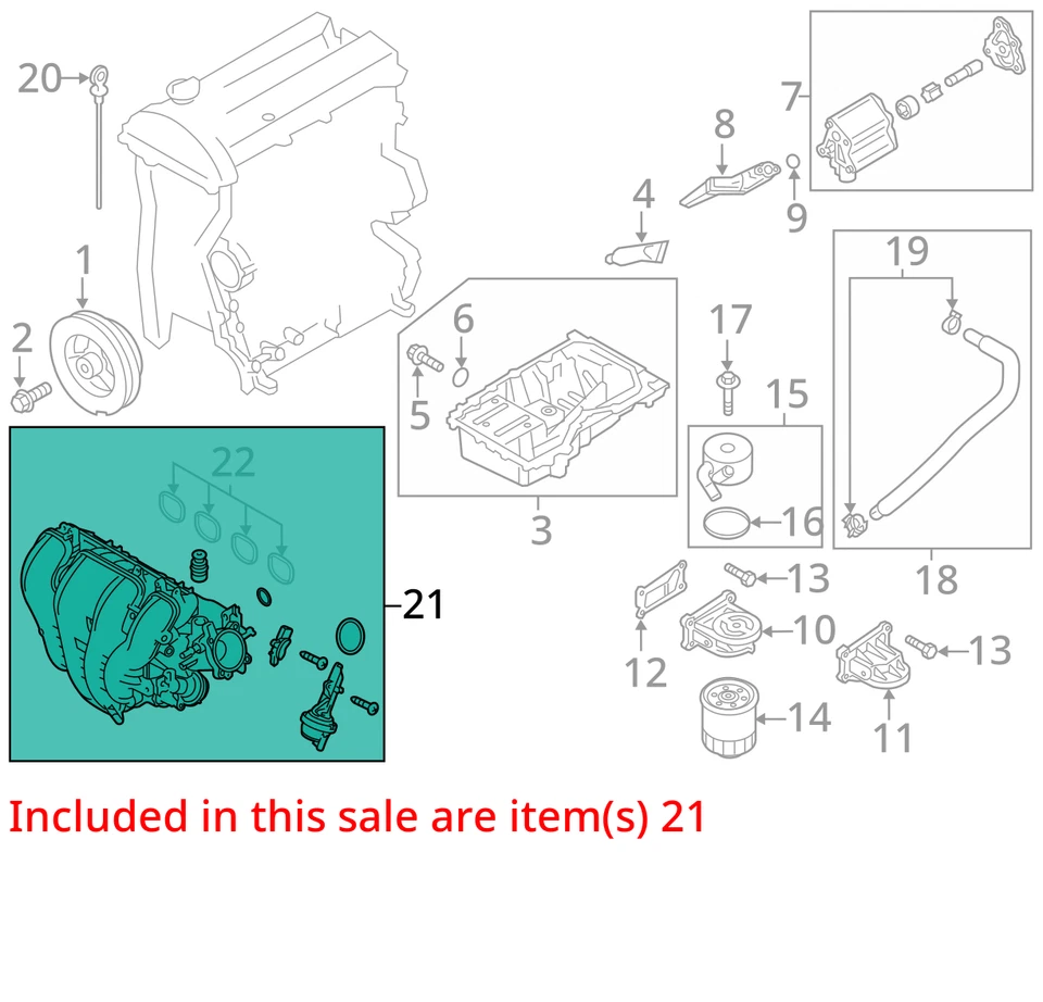 Colector de admisión Plenum desde 2010 MAZDA 3 (12106446 Foto 3 de 4