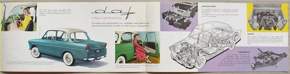 DAF 600 VARIOMATIC Car Sales Brochure c1961 #EB 2239X - Image 3 of 3
