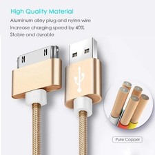 For iPhone 4 4S 4G 3GS 2G iPod Touch USB Charger Charging Cable Cord White