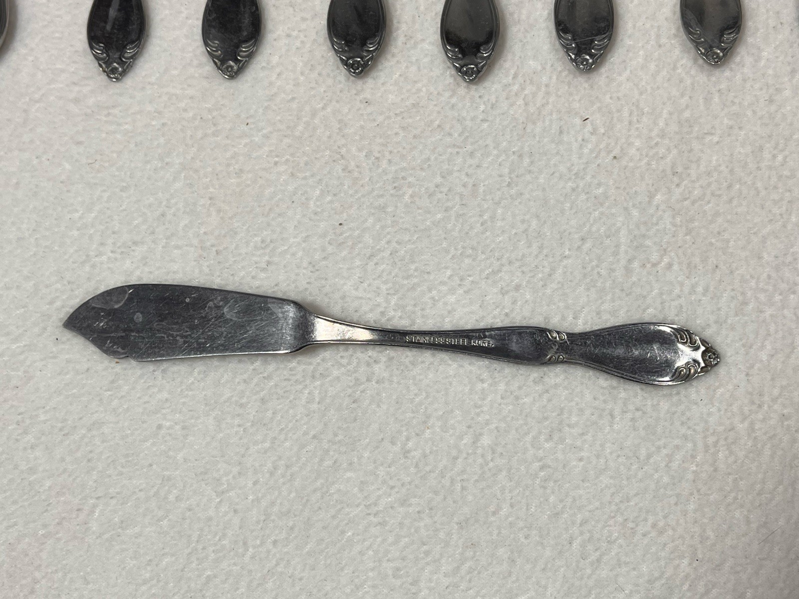 Letter A Stainless Steel Korea Flatware Silverware Monogrammed Serving Set 48 Pc