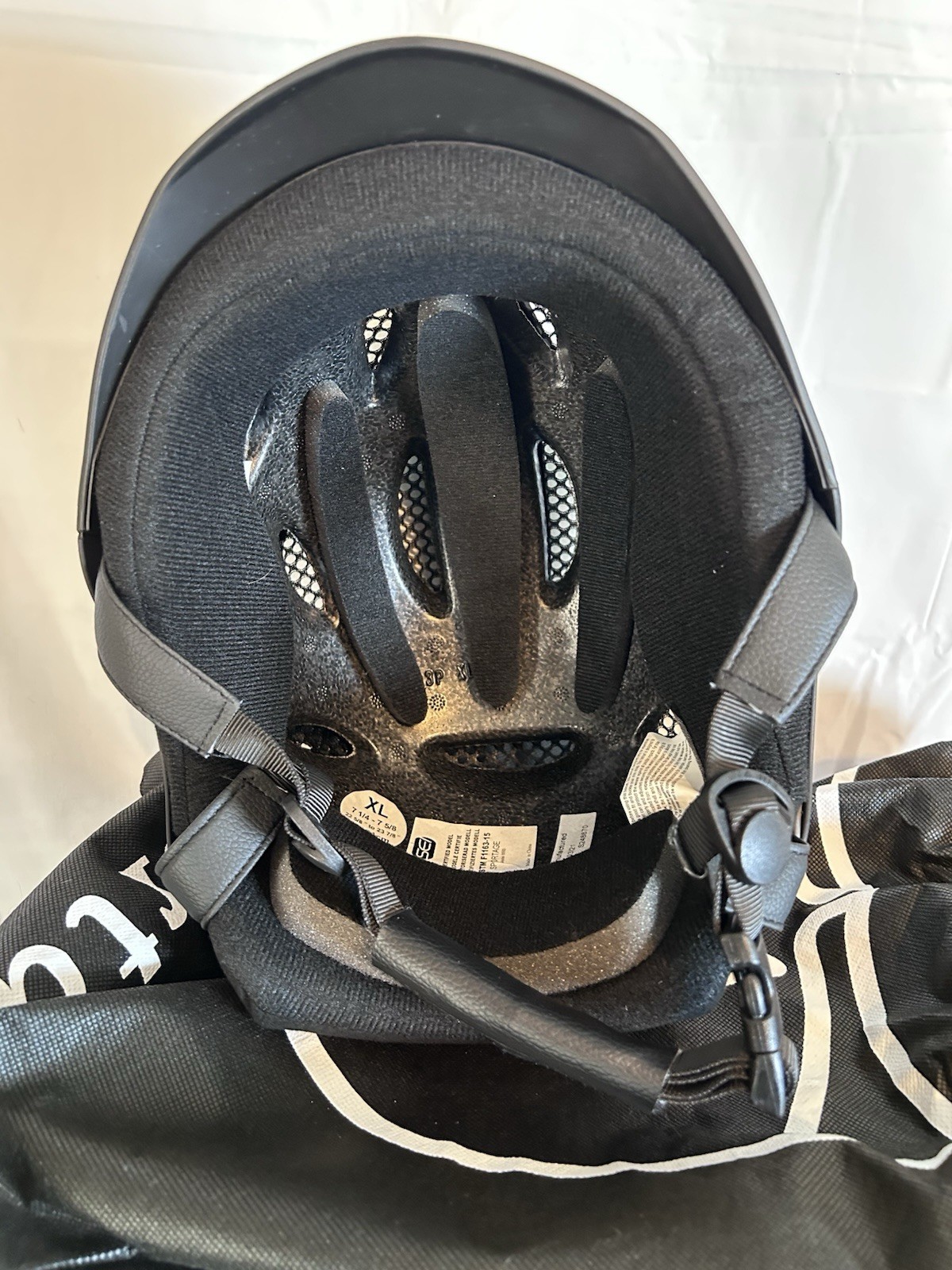 Tipperary Equestrian Sportage Helmet #8500  7 1/2-7 5/8 Black Size XL New