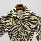 Overlover Virginia Printed Cotton Twill Romper Zebra Print Short Sleeve XS — photo 2